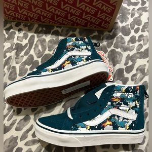 New Vans SK8-HI Zip Mythical Glow Deep Teal kids sz 1 or 2